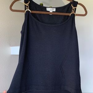St. John Black Sweater Tank